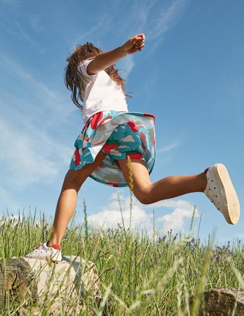 Jersey Skort - Aqua Blue Strawberry Sky Jersey Skort - Aqua Blue Strawberry Sky