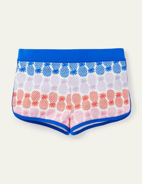 Patterned Swim Shorts - Multi Rainbow Pineapple Geo Patterned Swim Shorts - Multi Rainbow Pineapple Geo