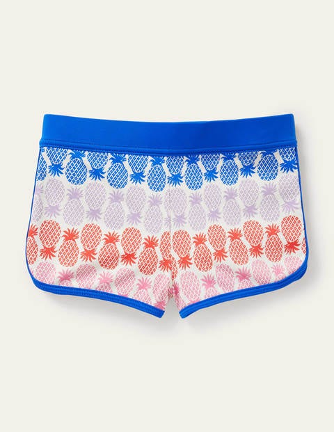 Patterned Swim Shorts - Multi Rainbow Pineapple Geo Patterned Swim Shorts - Multi Rainbow Pineapple Geo