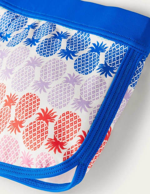 Patterned Swim Shorts - Multi Rainbow Pineapple Geo Patterned Swim Shorts - Multi Rainbow Pineapple Geo