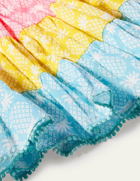 Tiered Woven Twirly Skirt - Multi Hotchpotch Pineapple Geo Tiered Woven Twirly Skirt - Multi Hotchpotch Pineapple Geo
