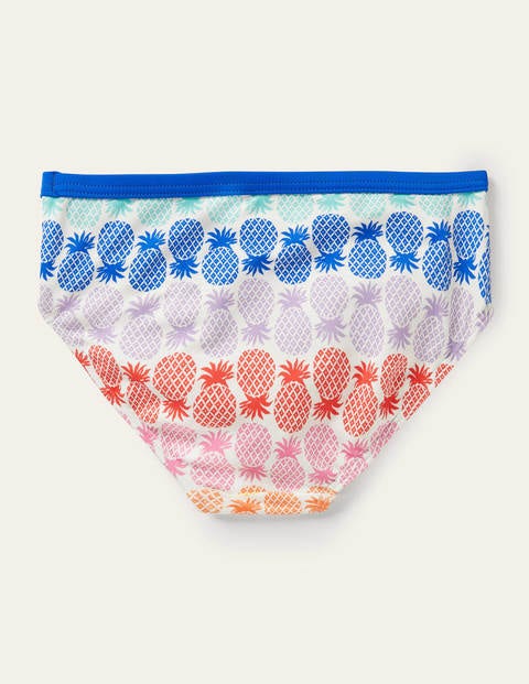 Patterned Bikini Bottoms - Multi Rainbow Pineapple Geo Patterned Bikini Bottoms - Multi Rainbow Pineapple Geo