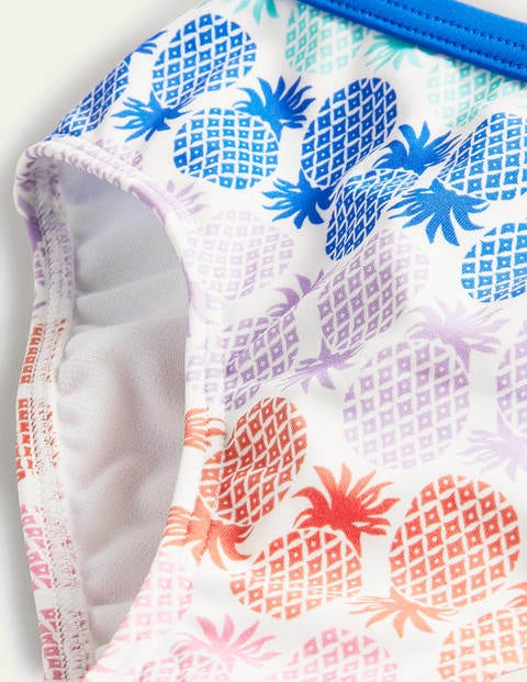 Patterned Bikini Bottoms - Multi Rainbow Pineapple Geo Patterned Bikini Bottoms - Multi Rainbow Pineapple Geo