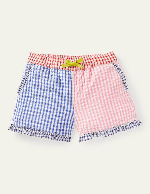 Shorts mit gerüschtem Saum - Mustermix, Vichykaros Shorts mit gerüschtem Saum - Mustermix, Vichykaros