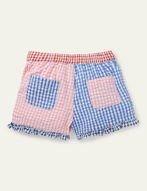 Shorts mit gerüschtem Saum - Mustermix, Vichykaros Shorts mit gerüschtem Saum - Mustermix, Vichykaros