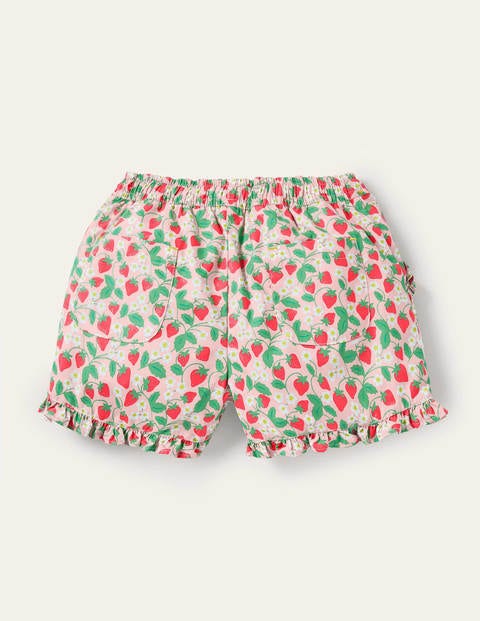 Frill Hem Shorts - Boto Pink Strawberry Ditsy Frill Hem Shorts - Boto Pink Strawberry Ditsy