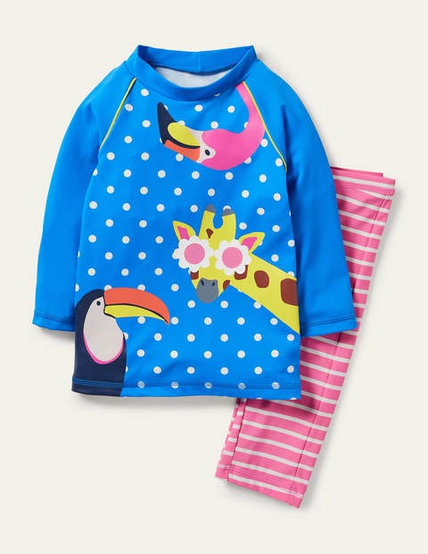 Surf-Set mit Tropenapplikation - Pool Blue Spot Animals Surf-Set mit Tropenapplikation - Pool Blue Spot Animals