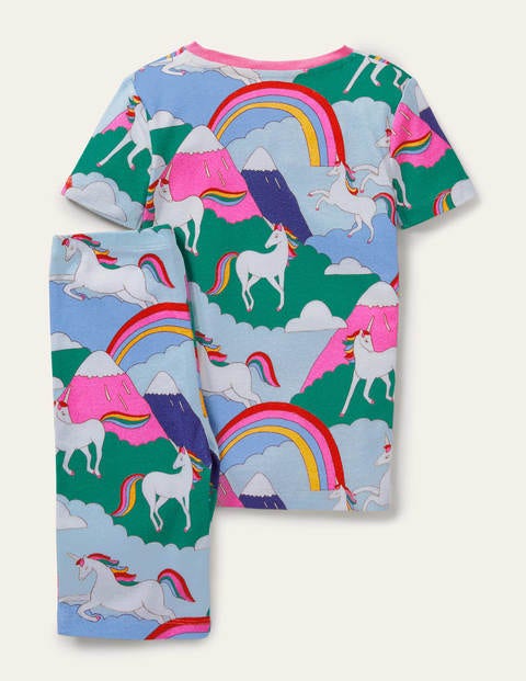 Snug Short John Pyjamas - Multi Unicorn Mountain Snug Short John Pyjamas - Multi Unicorn Mountain