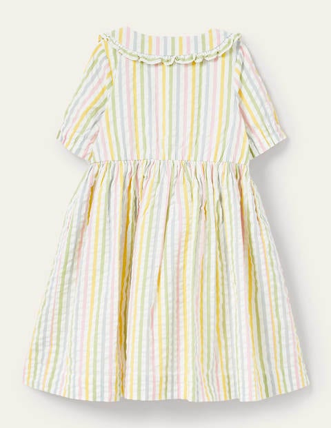 Nostalgic Collared Dress - Multi Ticking Stripe Nostalgic Collared Dress - Multi Ticking Stripe