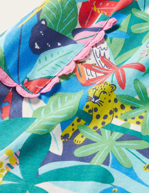 Trim Detail Jersey Dress - Multi Endangered Jungle Trim Detail Jersey Dress - Multi Endangered Jungle