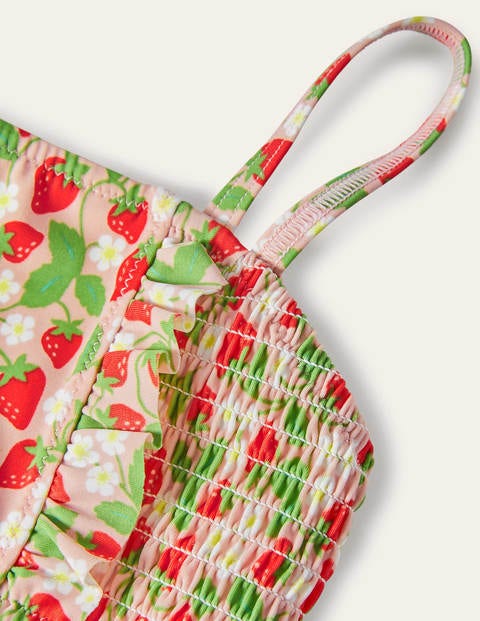 Nostalgic Smocked Bikini - Boto Pink Strawberries Nostalgic Smocked Bikini - Boto Pink Strawberries