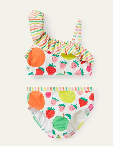 Bikini mit einer Schulter und Rüschen - Bunt, Tutti Frutti Bikini mit einer Schulter und Rüschen - Bunt, Tutti Frutti