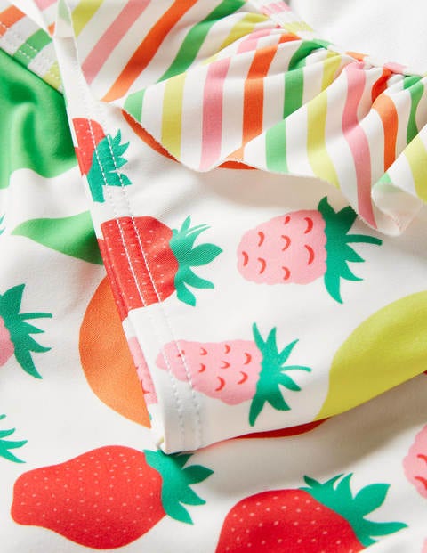 Bikini mit einer Schulter und Rüschen - Bunt, Tutti Frutti Bikini mit einer Schulter und Rüschen - Bunt, Tutti Frutti