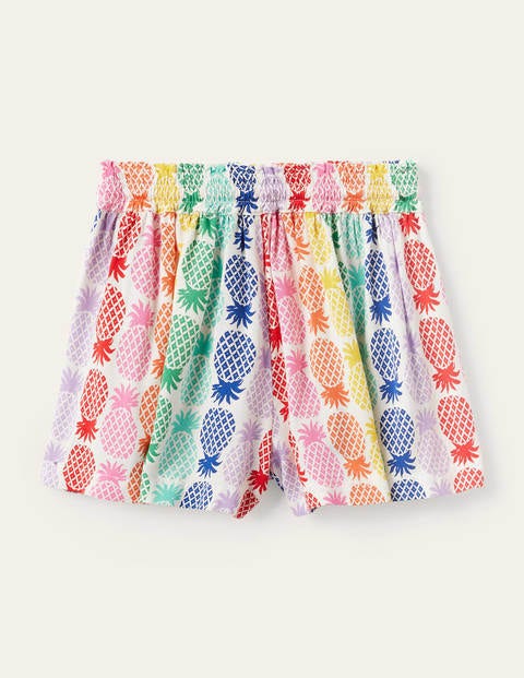 Printed Woven Shorts - Multi Rainbow Pineapple Geo Printed Woven Shorts - Multi Rainbow Pineapple Geo