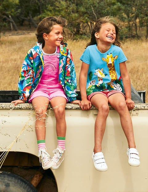 Jersey Lined Printed Rain Mac - Multi Endangered Jungle Jersey Lined Printed Rain Mac - Multi Endangered Jungle