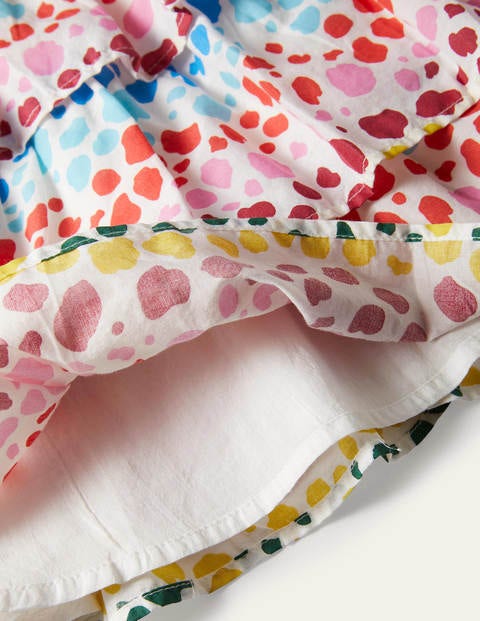 Printed Ruffle Skirt - Multi Rainbow Leopard Printed Ruffle Skirt - Multi Rainbow Leopard