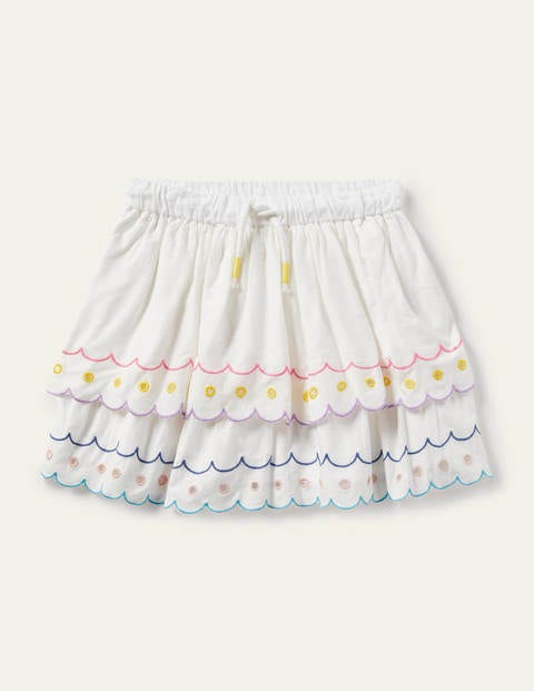 Rainbow Broderie Skirt - Ivory Rainbow Broderie Skirt - Ivory