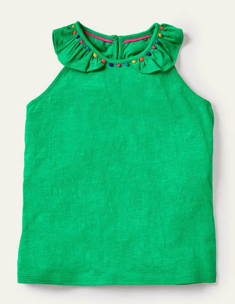 Charlie Pom Jersey Vest - Sapling Green Charlie Pom Jersey Vest - Sapling Green