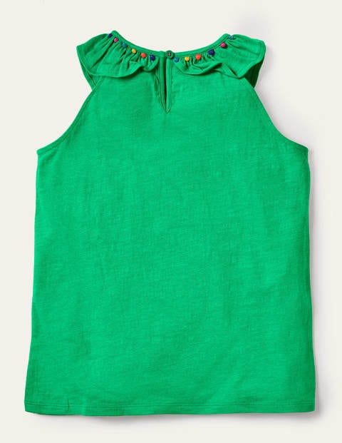 Charlie Pom Jersey Vest - Sapling Green Charlie Pom Jersey Vest - Sapling Green