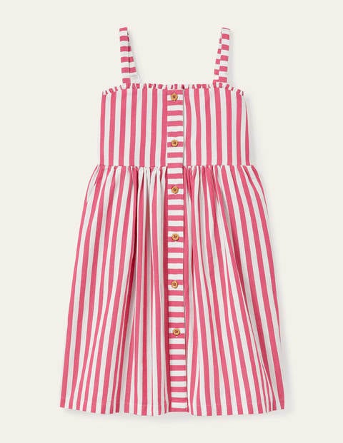 Button-down Sun Dress - Party Pink/ Ivory Button-down Sun Dress - Party Pink/ Ivory