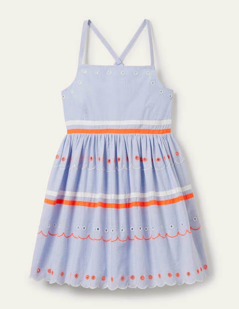Multi Trim Detail Dress - Chambray Multi Trim Detail Dress - Chambray