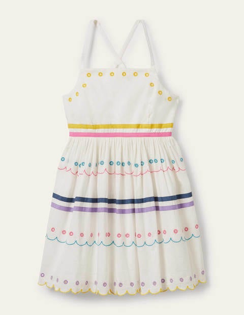 Multi Trim Detail Dress - Ivory Multi Trim Detail Dress - Ivory