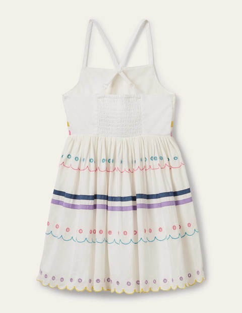 Multi Trim Detail Dress - Ivory Multi Trim Detail Dress - Ivory