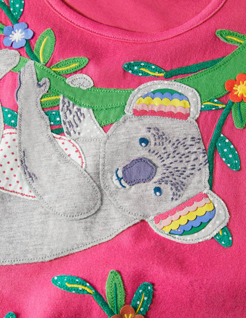 Safari Appliqué T-shirt - Party Pink Koala Safari Appliqué T-shirt - Party Pink Koala