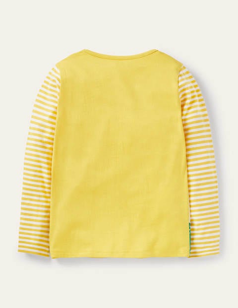 Appliqué Hotchpotch T-shirt - Sweetcorn Yellow Lambs Appliqué Hotchpotch T-shirt - Sweetcorn Yellow Lambs