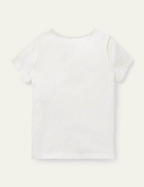 Charming Appliqué T-shirt - Ivory Flamingo Charming Appliqué T-shirt - Ivory Flamingo