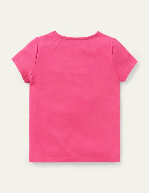 Charming Appliqué T-shirt - Party Pink Turtle Charming Appliqué T-shirt - Party Pink Turtle