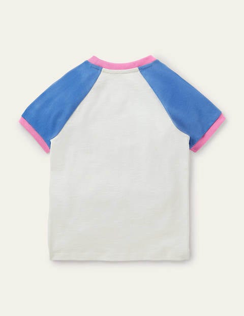 Raglan-T-Shirt aus Flammgarn - Naturweiß Raglan-T-Shirt aus Flammgarn - Naturweiß