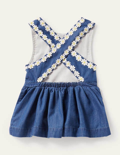 Cross-back Woven Top - Chambray Daisy Chain Cross-back Woven Top - Chambray Daisy Chain