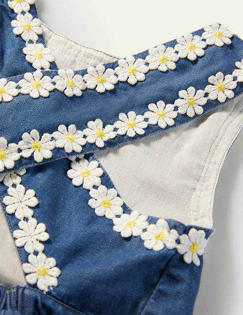 Cross-back Woven Top - Chambray Daisy Chain Cross-back Woven Top - Chambray Daisy Chain