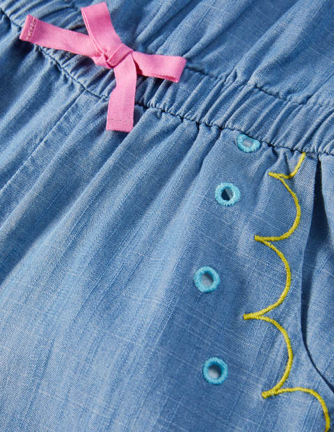Scalloped Dungaree - Chambray Scalloped Dungaree - Chambray