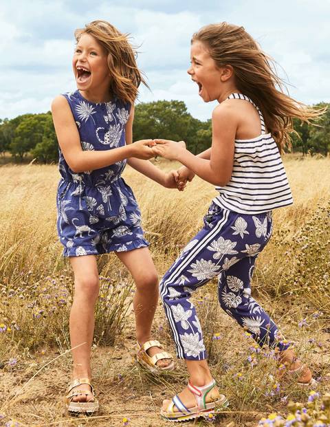 Button-through Woven Playsuit - Starboard Blue Botanical Button-through Woven Playsuit - Starboard Blue Botanical