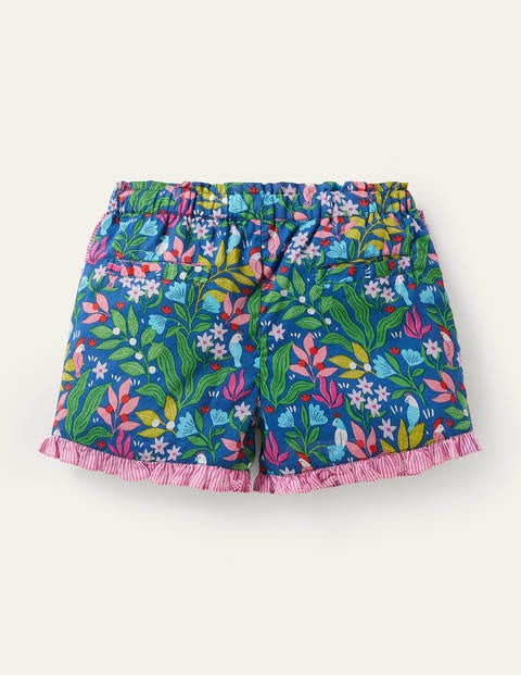 Hotchpotch Frill Shorts - Venice Blue Tropical Garden Hotchpotch Frill Shorts - Venice Blue Tropical Garden