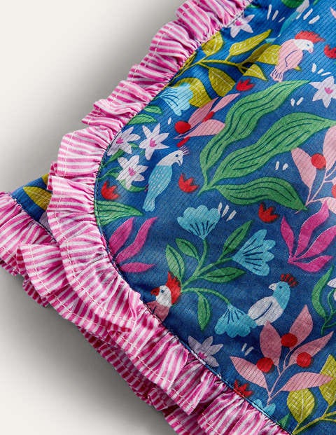 Hotchpotch Frill Shorts - Venice Blue Tropical Garden Hotchpotch Frill Shorts - Venice Blue Tropical Garden