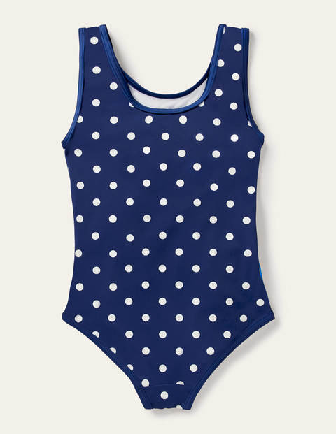Fun Appliqué Swimsuit - Navy Spot Peeping Animals Fun Appliqué Swimsuit - Navy Spot Peeping Animals