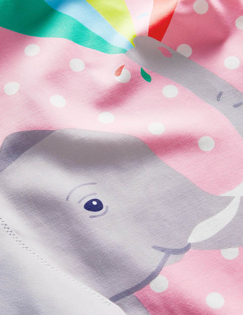 Fun Appliqué Swimsuit - Pink Spot Elephant Rainbow Fun Appliqué Swimsuit - Pink Spot Elephant Rainbow