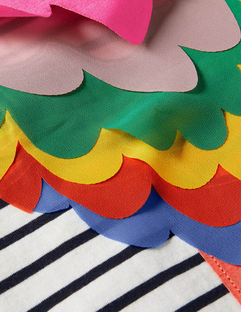 Appliqué Front & Back Dress - Ivory/ Starboard Blue Flamingo Appliqué Front & Back Dress - Ivory/ Starboard Blue Flamingo
