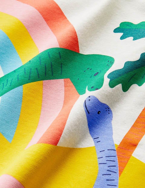 Scene T-shirt - Ivory Dinosaur Scene T-shirt - Ivory Dinosaur