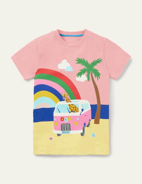 Scene T-shirt - Provence Dusty Pink Camper Van Scene T-shirt - Provence Dusty Pink Camper Van