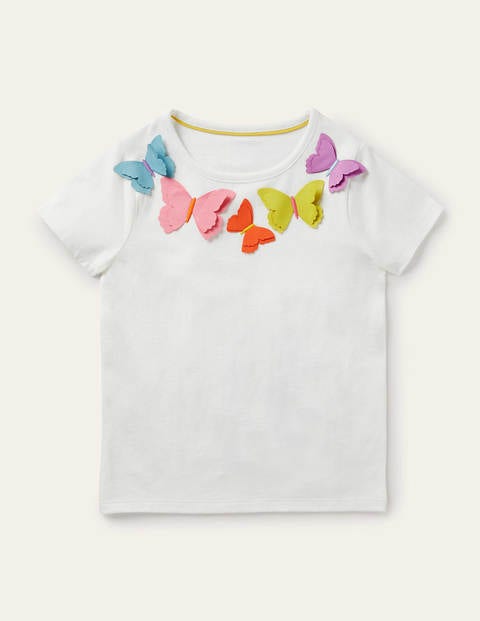 T-shirt aérien à motif papillon - Ivoire T-shirt aérien à motif papillon - Ivoire