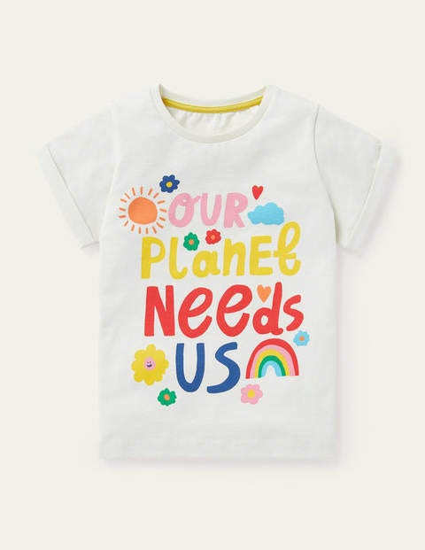 T-shirt graphique - Motif Our Planet Needs Us ivoire T-shirt graphique - Motif Our Planet Needs Us ivoire
