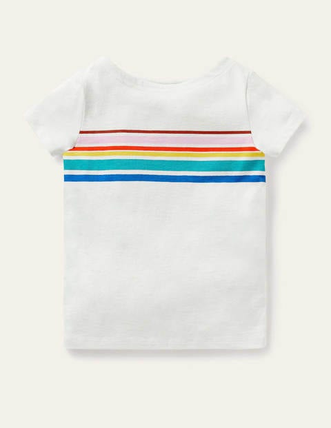 Short-sleeved Breton - Ivory/ Rainbow Short-sleeved Breton - Ivory/ Rainbow