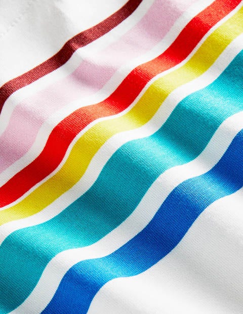 Short-sleeved Breton - Ivory/ Rainbow Short-sleeved Breton - Ivory/ Rainbow