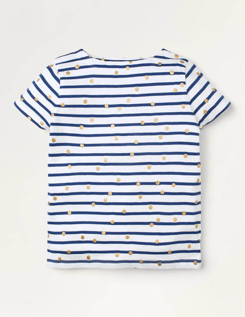 Short-sleeved Breton - Ivory/ Navy Gold Spot Short-sleeved Breton - Ivory/ Navy Gold Spot