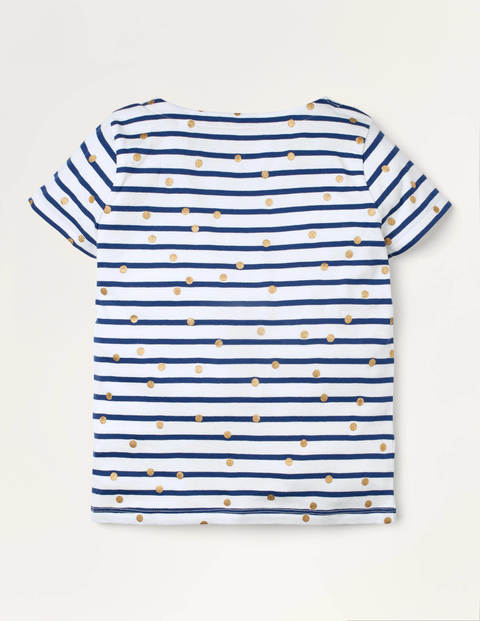 Short-sleeved Breton - Ivory/ Navy Gold Spot Short-sleeved Breton - Ivory/ Navy Gold Spot