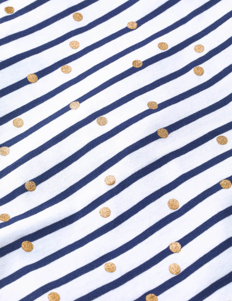 Short-sleeved Breton - Ivory/ Navy Gold Spot Short-sleeved Breton - Ivory/ Navy Gold Spot